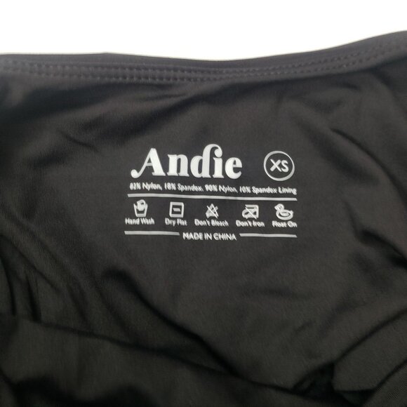 Andie Swim The Catalina One-Piece Tankini Women's XS Black Racerback Open Back - Picture 2 of 16